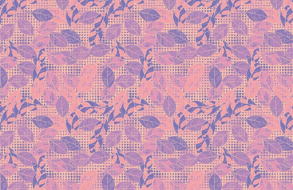 Papier peint de feuilles violettes en mural - Le meilleur Papier peint panoramique Sur mesure