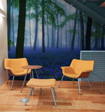 Papier peint panoramique forêt aux fleurs bleues élégance naturelle - Vignette | Mr Papier Peint