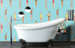 Papier peint panoramique nageurs évasion aquatique sur mesure - Vignette | Mr Papier Peint