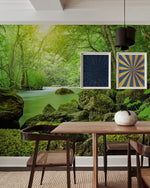 Forêt d’émeraude enchantée papier peint panoramique décoration personnalisée - Vignette | Mr Papier Peint