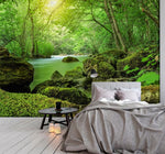 Forêt d’émeraude enchantée papier peint panoramique décoration personnalisée - Vignette | Mr Papier Peint