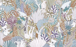 Papier Peint dense de jungle bleue - Vignette | Mr Papier Peint