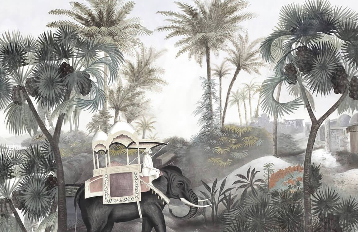 Papier Peint éléphant de la jungle - Le meilleur Papier peint panoramique Sur mesure