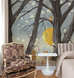 Rêve Enchanté avec Papier Peint Forêt Féerique Nocturne - Vignette | Mr Papier Peint