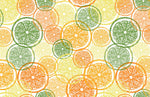 Papier peint motif bonbons gelée orange - Vignette | Mr Papier Peint