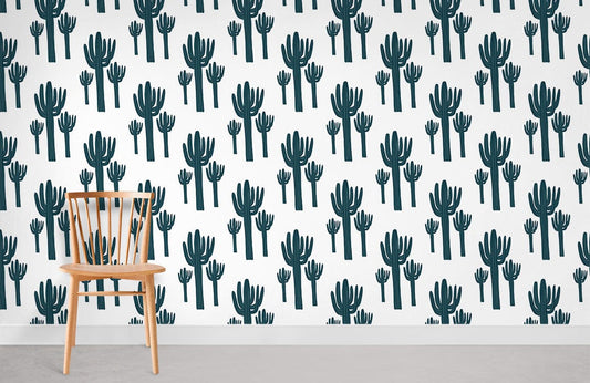 Papier peint motif cactus en fresque - Le meilleur Papier peint panoramique Sur mesure