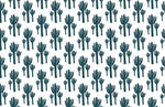 Papier peint motif cactus en fresque - Vignette | Mr Papier Peint