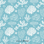 Papier Peint Motif Corail Dessiné à la Main - Exclusivité! - Vignette | Mr Papier Peint