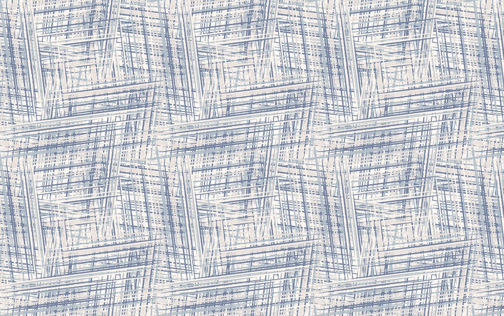 Papier peint mural 3D texturé avec motif abstrait en bleu et blanc pour décoration murale