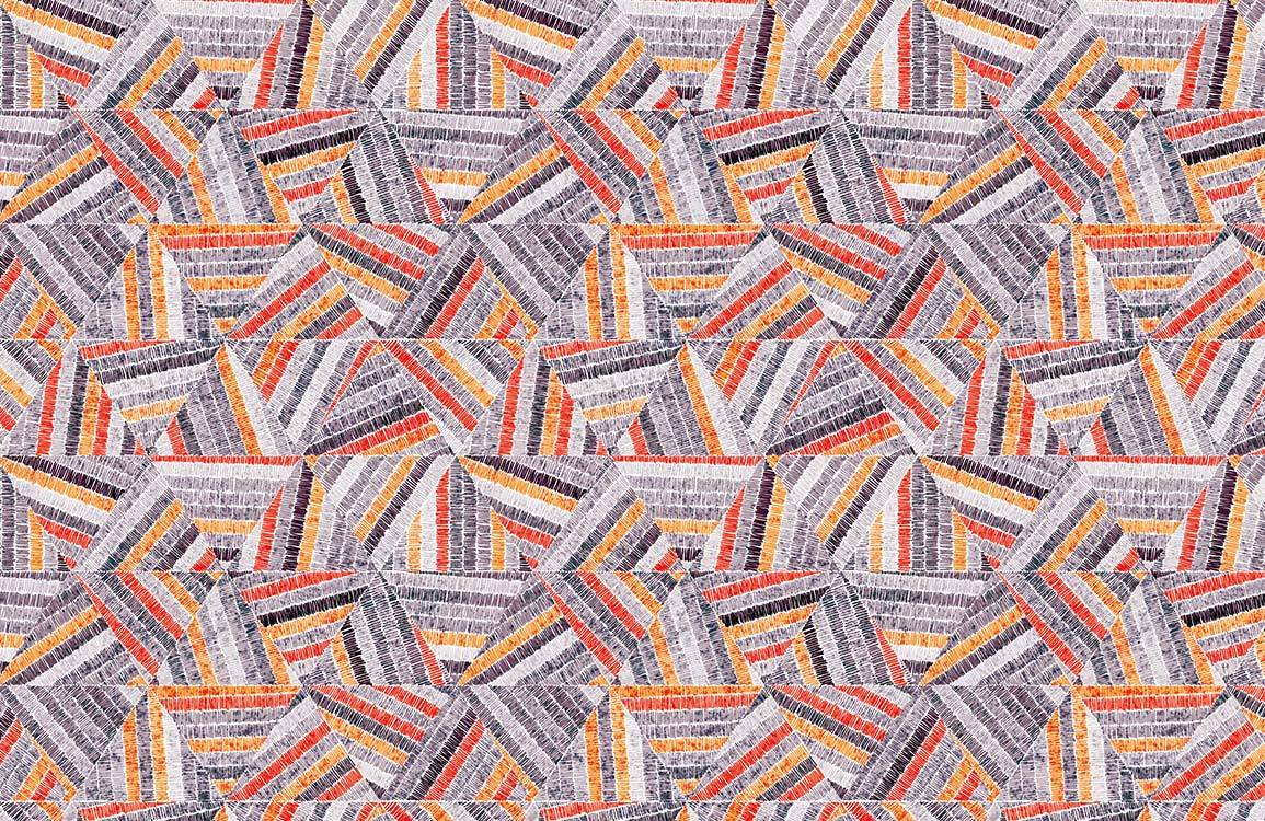 Papier peint mural à broderie géométrique - Le meilleur Papier peint panoramique Sur mesure