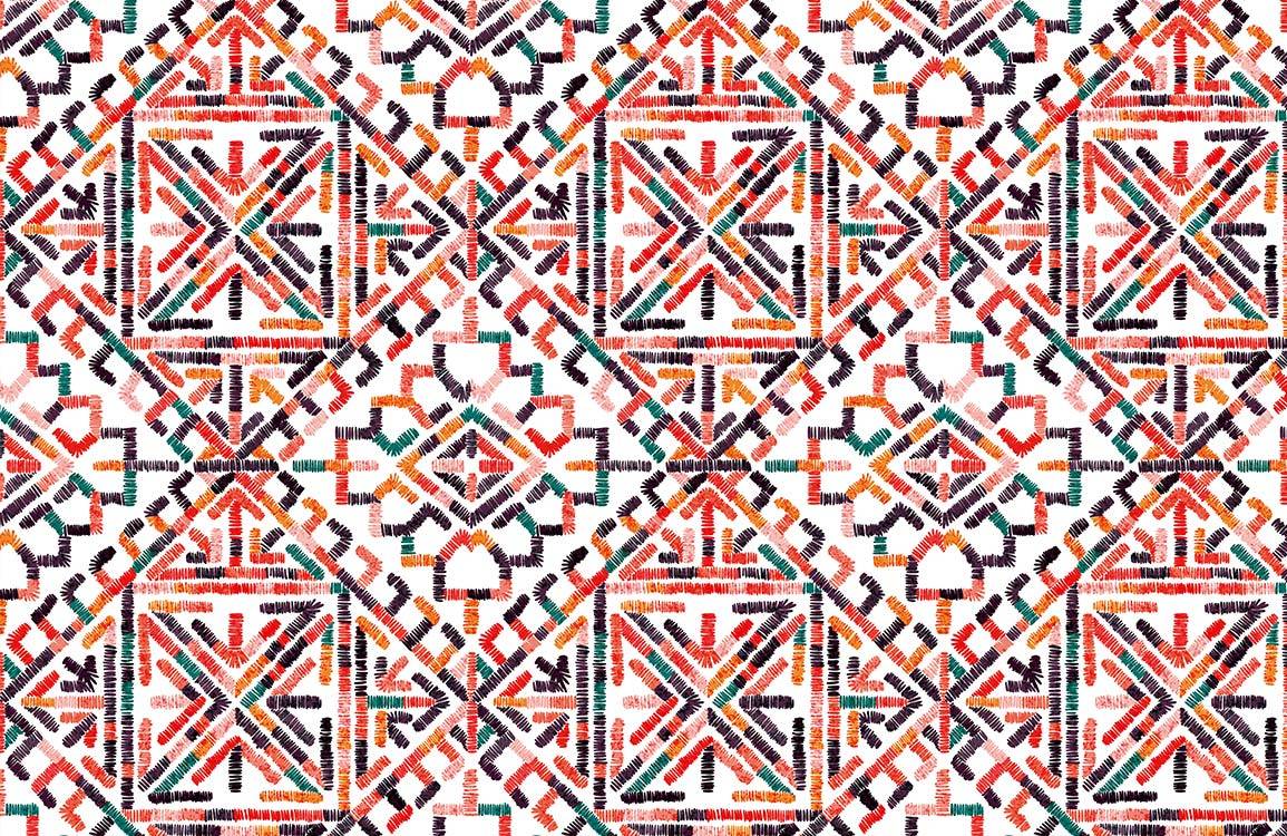 Papier peint mural à broderies répétées - Le meilleur Papier peint panoramique Sur mesure