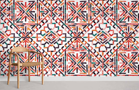 Papier peint mural à broderies répétées - Le meilleur Papier peint panoramique Sur mesure