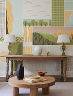 Papier peint mural à combinaison géométrique œuvre d’art moderne - Vignette | Mr Papier Peint