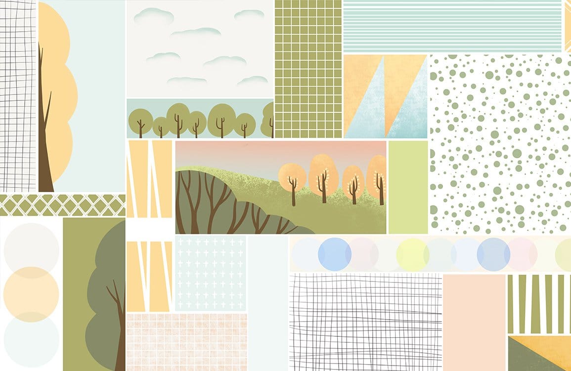 Papier Peint Mural à Combinaison Géométrique - Le meilleur Papier peint panoramique Sur mesure
