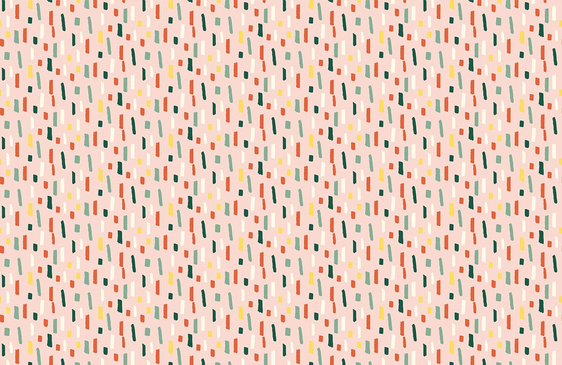 Papier peint mural à coups de pinceau multicolores avec motifs de sprinkles colorés