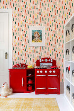 Papier peint mural œuvre d’art aux pinceaux multicolores vibrants - Vignette | Mr Papier Peint