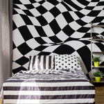 Papier peint mural damier ondulé éclat jaune et élégance moderne - Vignette | Mr Papier Peint