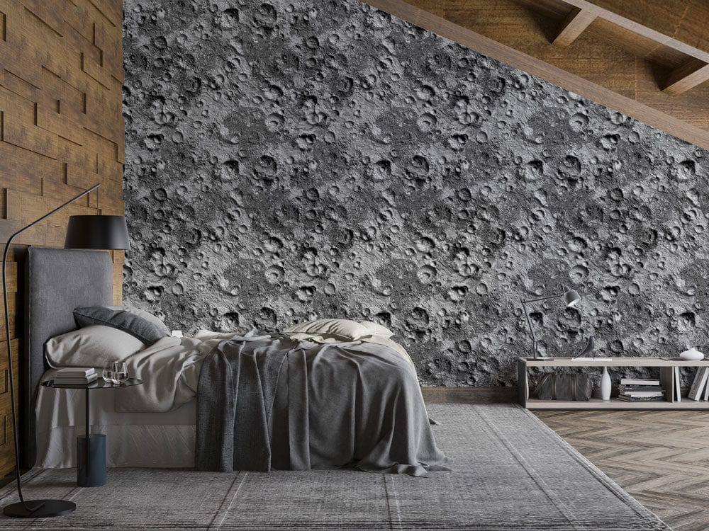 Papier peint mural avec motif de cratères pour une décoration moderne et originale