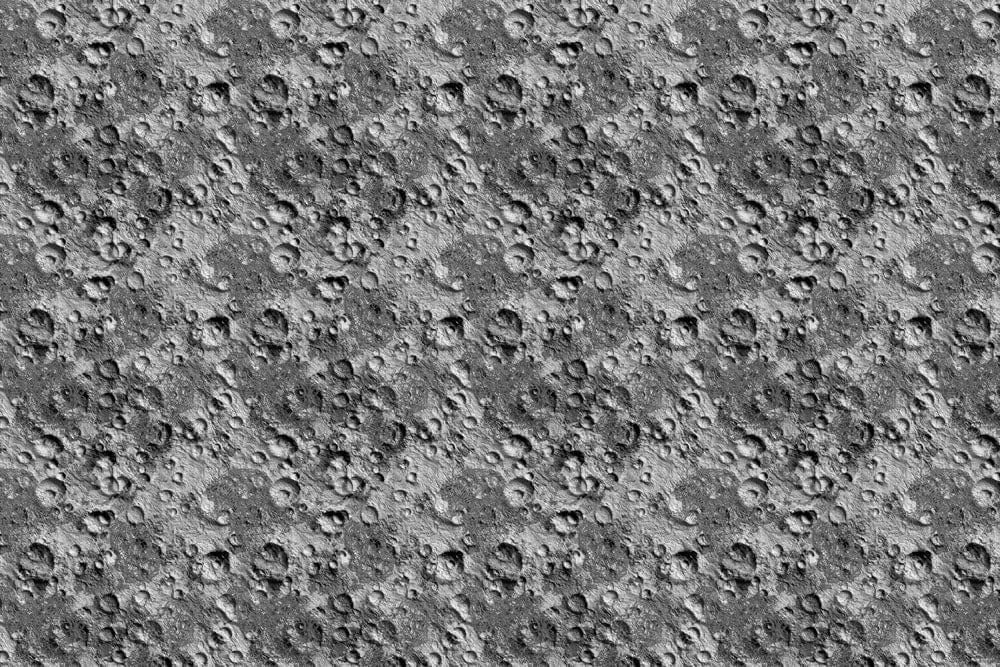 Papier peint mural avec motif répétitif de cratères lunaires pour décoration intérieure