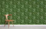 Papier peint mural à feuilles vert foncé - Vignette | Mr Papier Peint