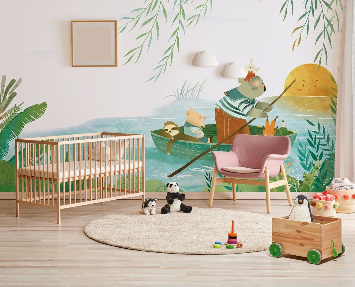 Papier Peint Mural À la Poursuite du Clair de Lune II - Le meilleur Papier peint panoramique Sur mesure