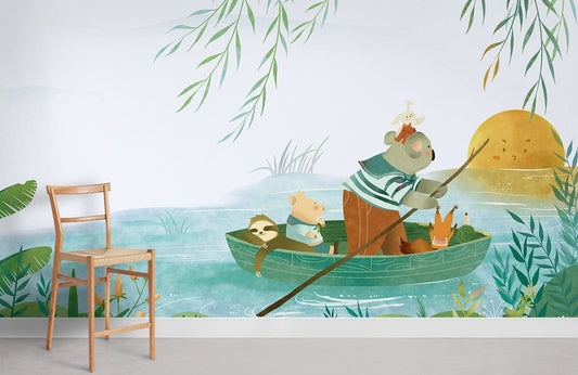 Papier Peint Mural À la Poursuite du Clair de Lune II - Le meilleur Papier peint panoramique Sur mesure