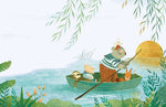 Papier Peint Mural Clair de Lune Voyage Sous un Ciel Étoilé - Vignette | Mr Papier Peint