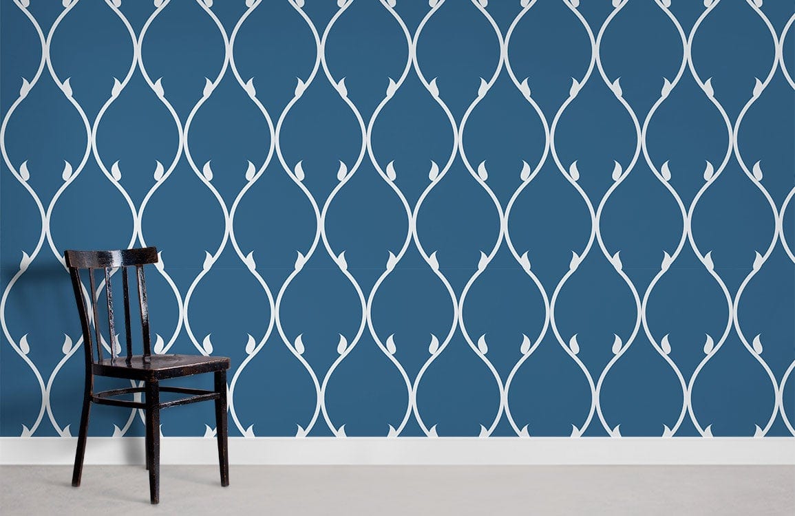 Papier peint mural à lignes ondulées - Le meilleur Papier peint panoramique Sur mesure