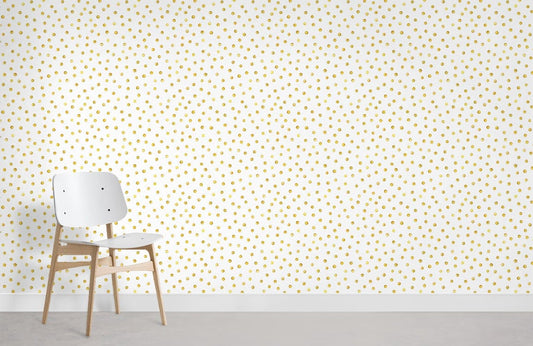 Papier peint mural à mini pois dorés - Le meilleur Papier peint panoramique Sur mesure