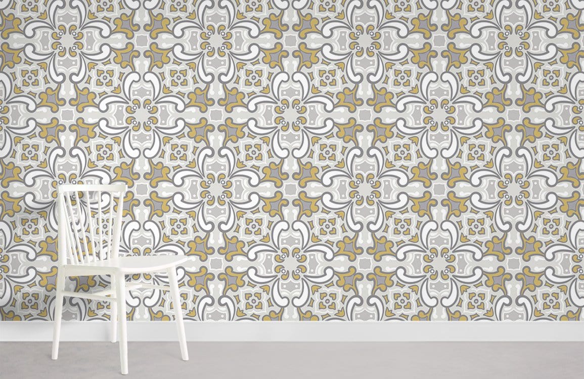 Papier peint mural à motif damassé - Le meilleur Papier peint panoramique Sur mesure