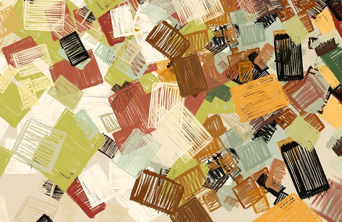Papier Peint Mural à Motif de Blocs de Mailles - Le meilleur Papier peint panoramique Sur mesure