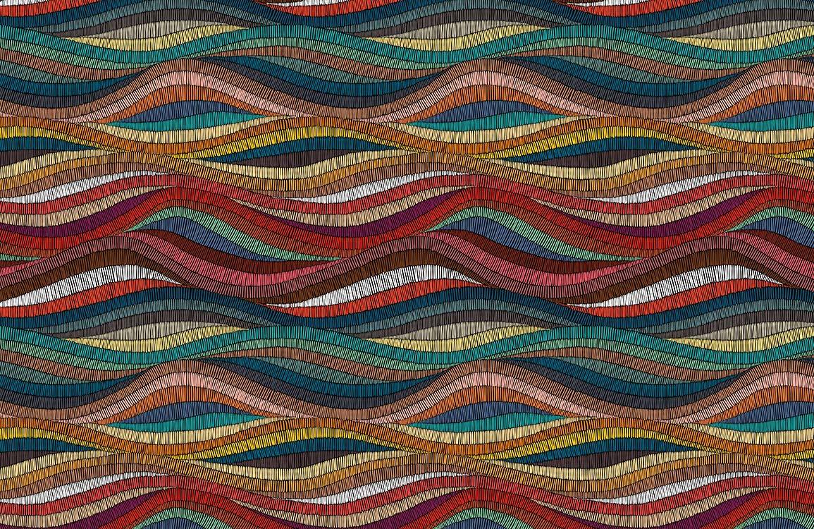 Papier peint mural à motif de broderie - Le meilleur Papier peint panoramique Sur mesure