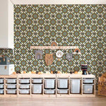 Papier peint mural à motif de cercles verts - Vignette | Mr Papier Peint