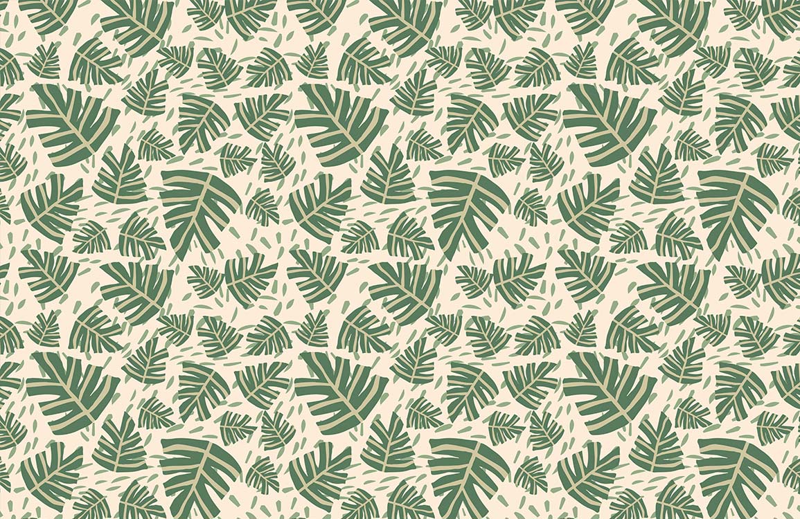 Papier peint mural à motif de feuilles de Monstera - Le meilleur Papier peint panoramique Sur mesure