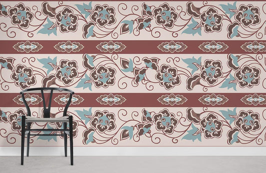 Papier Peint Mural à Motif de Fleurs Classiques - Le meilleur Papier peint panoramique Sur mesure