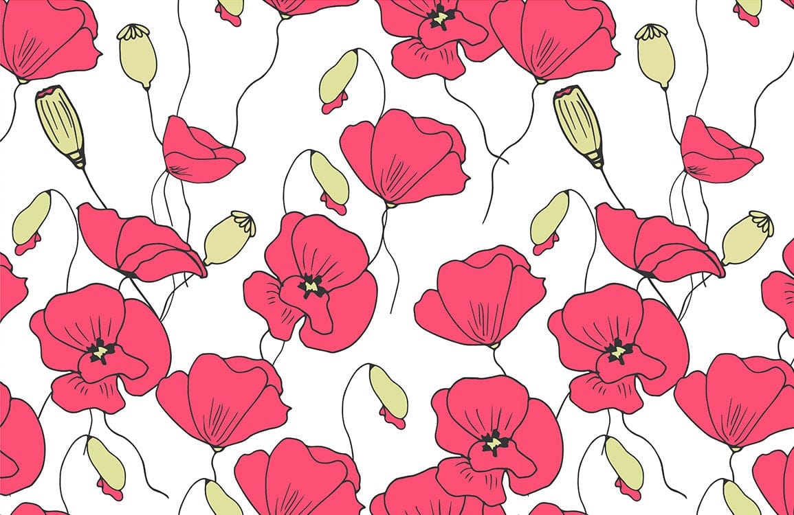 Papier peint mural à motif de fleurs de trompette - Le meilleur Papier peint panoramique Sur mesure