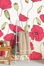 Papier peint mural à motif de fleurs de trompette - Vignette | Mr Papier Peint