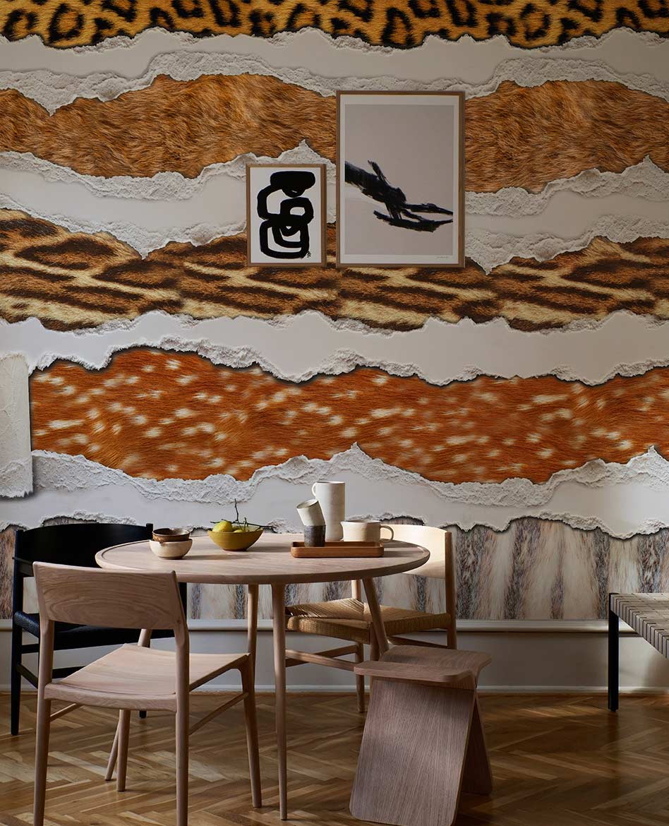 Papier peint mural à motif de fourrure animale - Le meilleur Papier peint panoramique Sur mesure