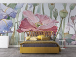 Papier peint mural à motif de lotus aquarelle - Vignette | Mr Papier Peint