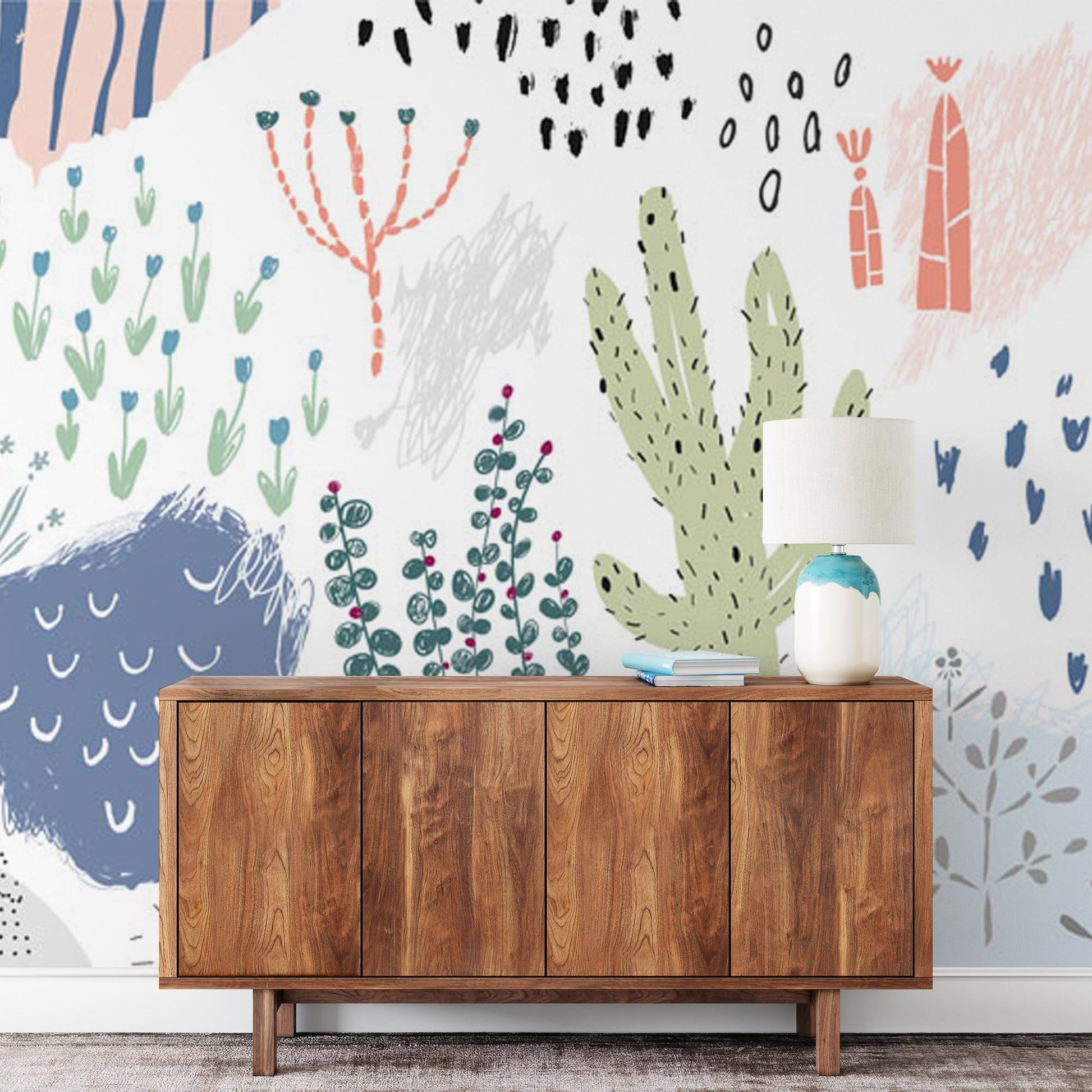 Papier peint mural à motif de plantes - Le meilleur Papier peint panoramique Sur mesure