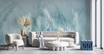 Papier peint mural à motif de plumes turquoises oasis de sérénité - Vignette | Mr Papier Peint
