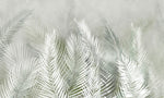 Papier peint mural plumes vertes élégance naturelle pour votre salon - Vignette | Mr Papier Peint