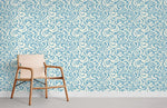 Papier peint mural à motif floral bleu - Vignette | Mr Papier Peint