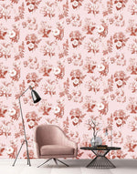 Papier peint mural à motif floral rose - Vignette | Mr Papier Peint