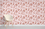 Papier peint mural à motif floral rose - Vignette | Mr Papier Peint