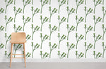 Papier peint mural à motif floral vert - Vignette | Mr Papier Peint