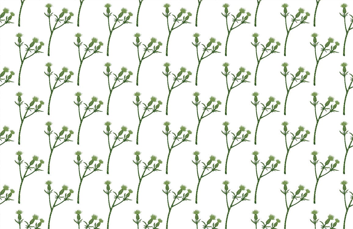 Papier peint mural à motif floral vert - Le meilleur Papier peint panoramique Sur mesure