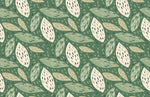 Papier peint mural à motifs de feuilles tropicales vertes et blanches - Vignette | Mr Papier Peint