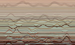 Papier peint mural aux motifs d’ondes ombrées évasion sereine - Vignette | Mr Papier Peint