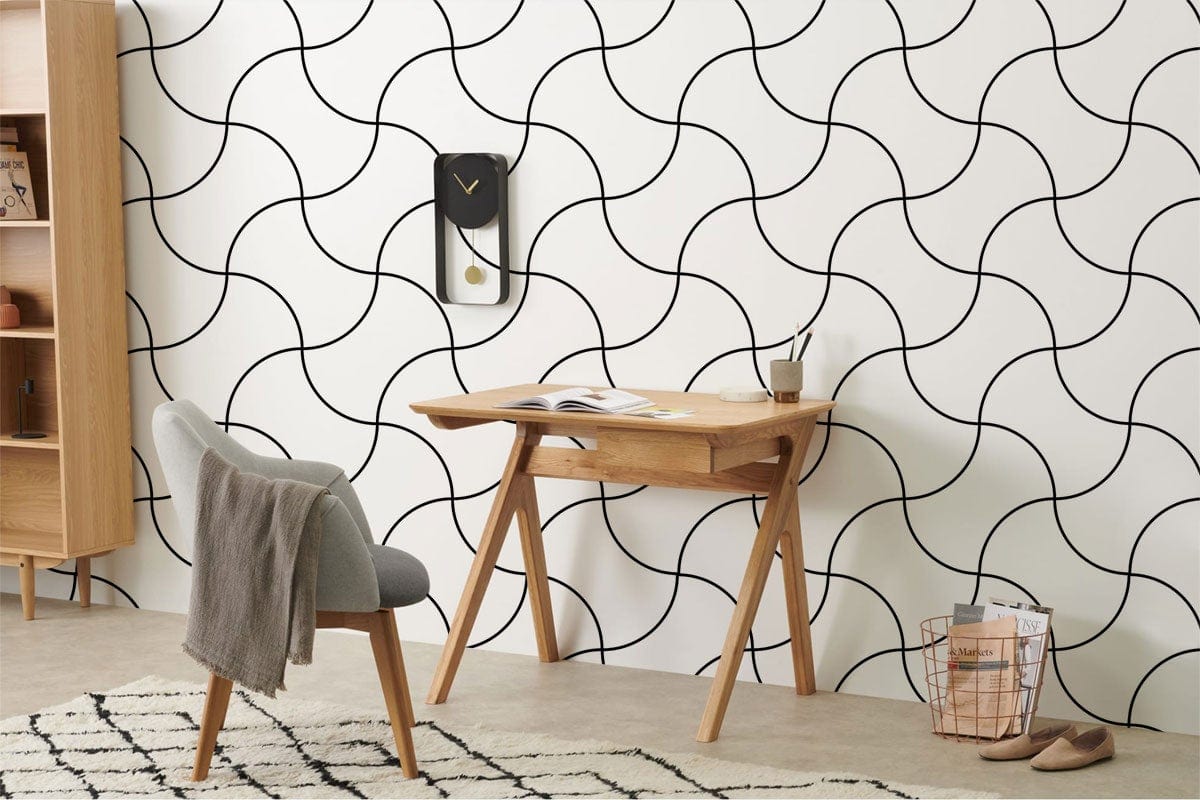 Papier peint mural à motifs ondulés - Le meilleur Papier peint panoramique Sur mesure